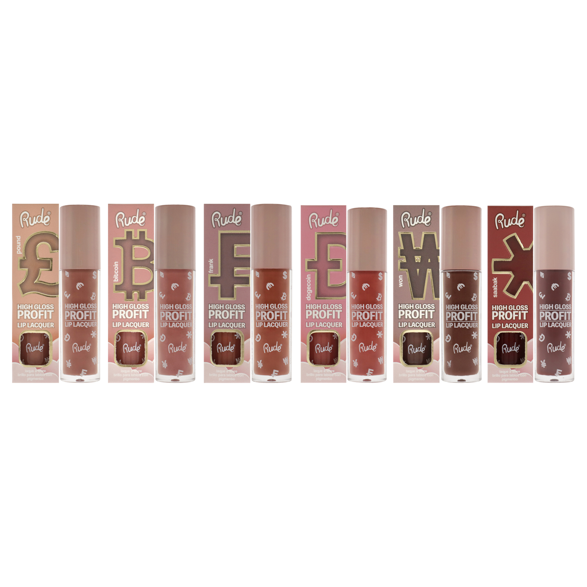 Kit De Laca De Labios Rude Cosmetics High Gloss Profit  6 Unidades - Venta Internacional.