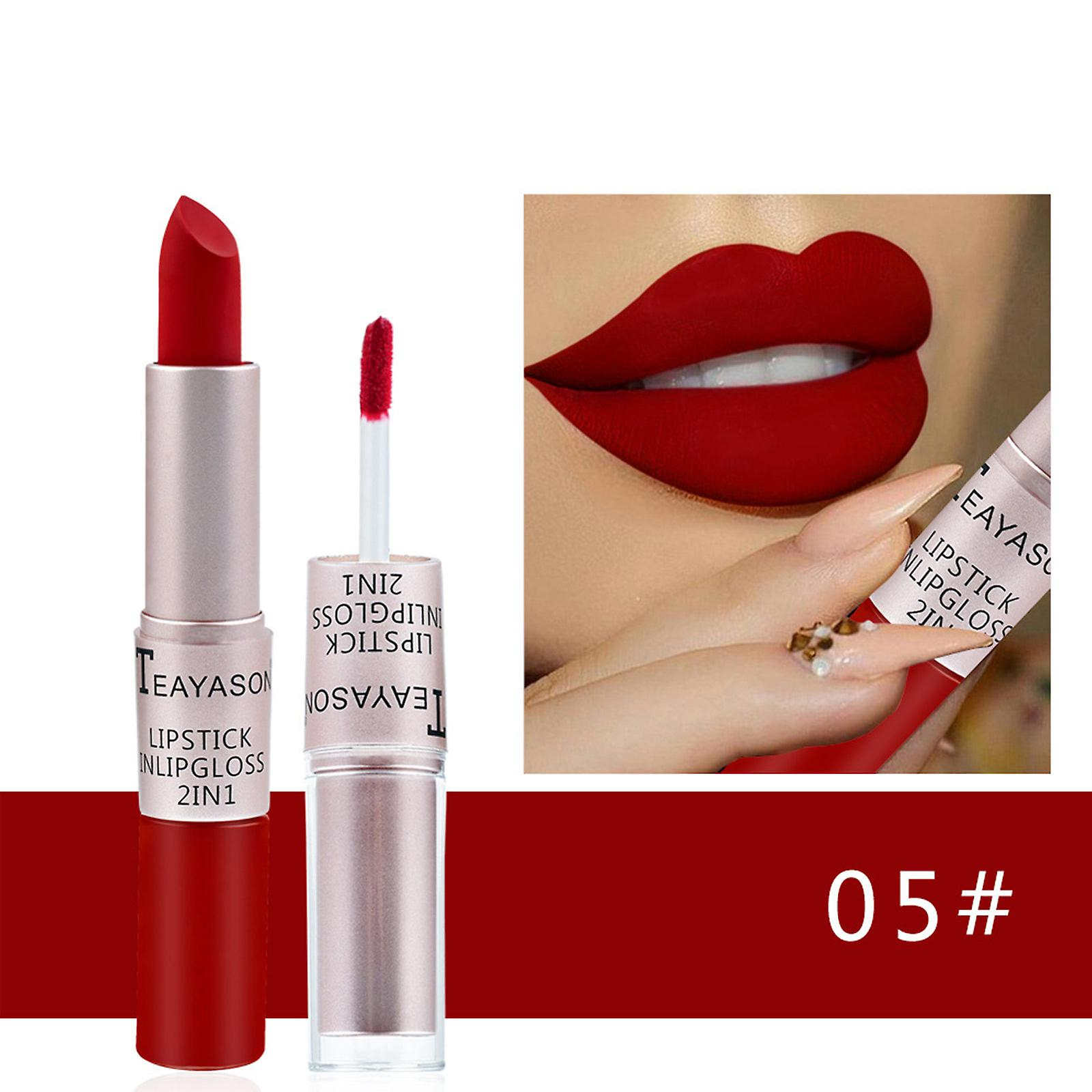 Foto 2 | Brillo De Labios Mate Mate De Doble Cabezal De 12 Colores Lipstick Huoguo - Venta Internacional.