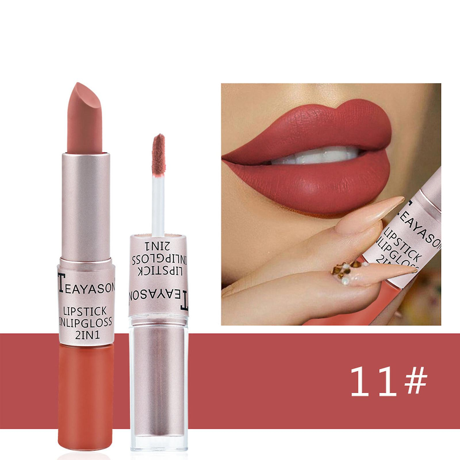 Foto 2 | Brillo De Labios Mate Mate De Doble Cabezal De 12 Colores Lipstick Huoguo - Venta Internacional.