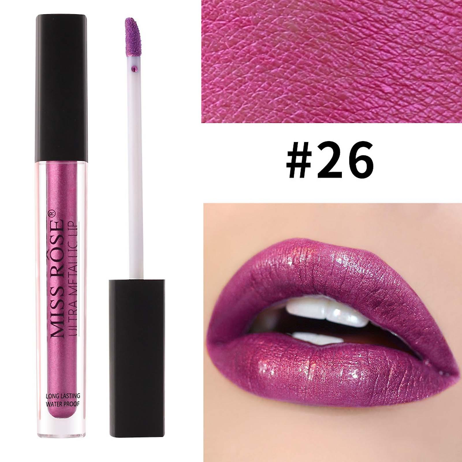 Foto 3 pulgar | Brillo De Labios Huoguo Slender Tube  Mate  Metálico  Impermeable  5 Ml - Venta Internacional.