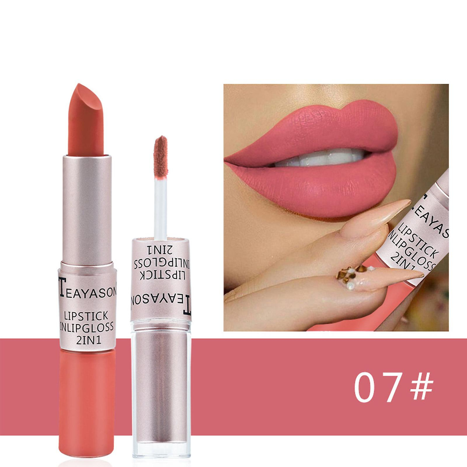 Foto 3 pulgar | Brillo De Labios Mate Mate De Doble Cabezal De 12 Colores Lipstick Huoguo - Venta Internacional.