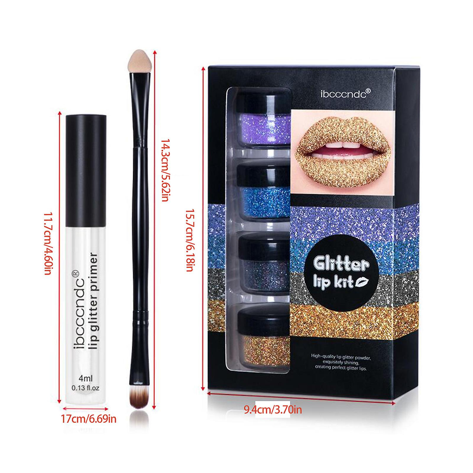 Foto 4 pulgar | Set De Brillo De Labios Huoguo  Esmalte Labial Con Purpurina Colorida  3 Ml X 1 - Venta Internacional.