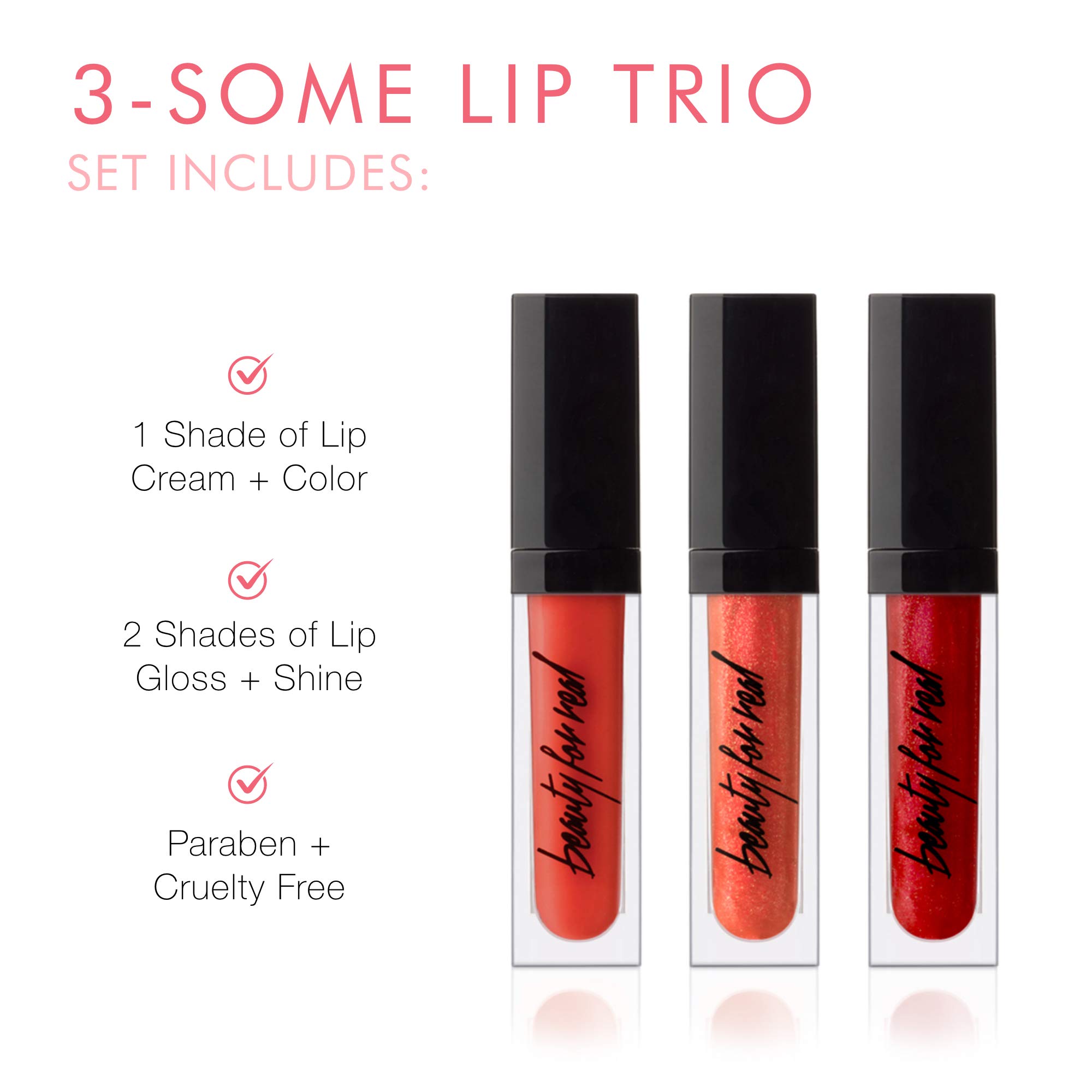 Foto 3 pulgar | Lip Trio Beauty For Real So Hot Con Crema  Color Y Brillo Para Labios - Venta Internacional.