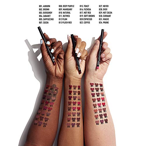 Foto 4 pulgar | Lápiz Delineador De Labios Nyx Nyx Slim, Caoba, Slp 809 (spl - Venta Internacional.