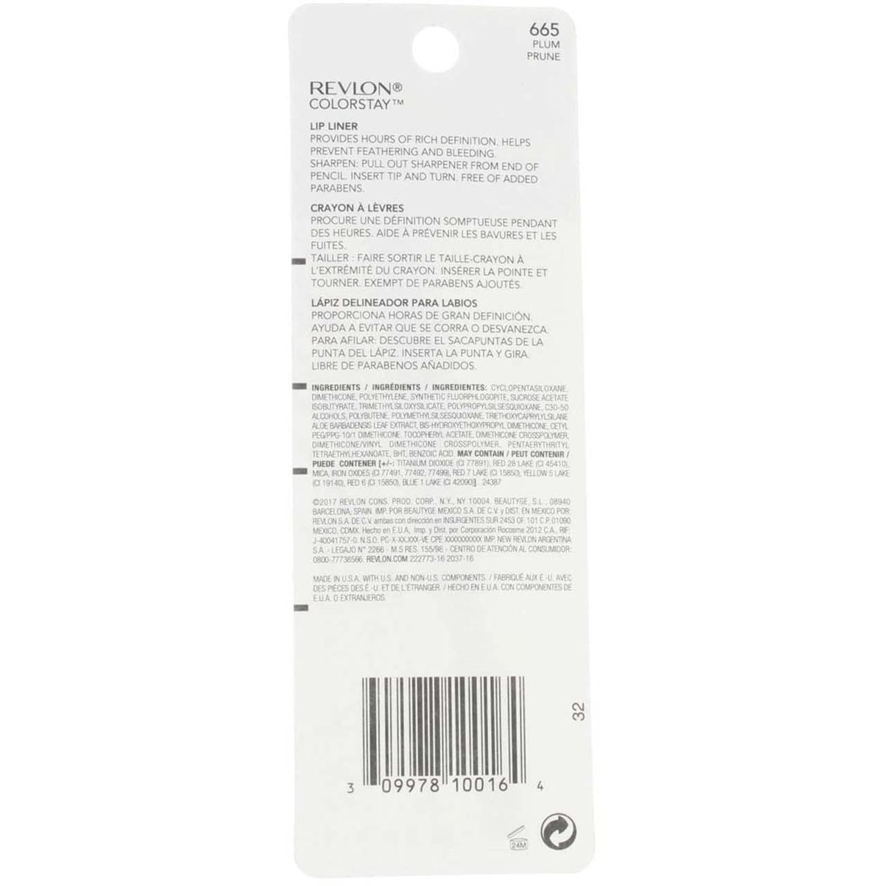 Foto 4 pulgar | Delineador de Labios Revlon Colorstay Plum 665 Softflex de Larga Duración 0,3 ml - Venta Internacional
