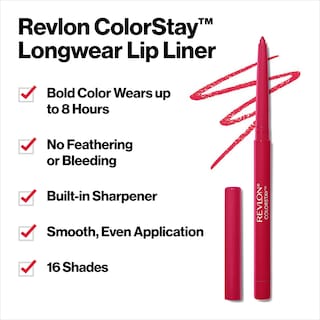 Foto 3 | Delineador de Labios Revlon Colorstay 640 Raisin con Afilador Incorporado - Venta Internacional