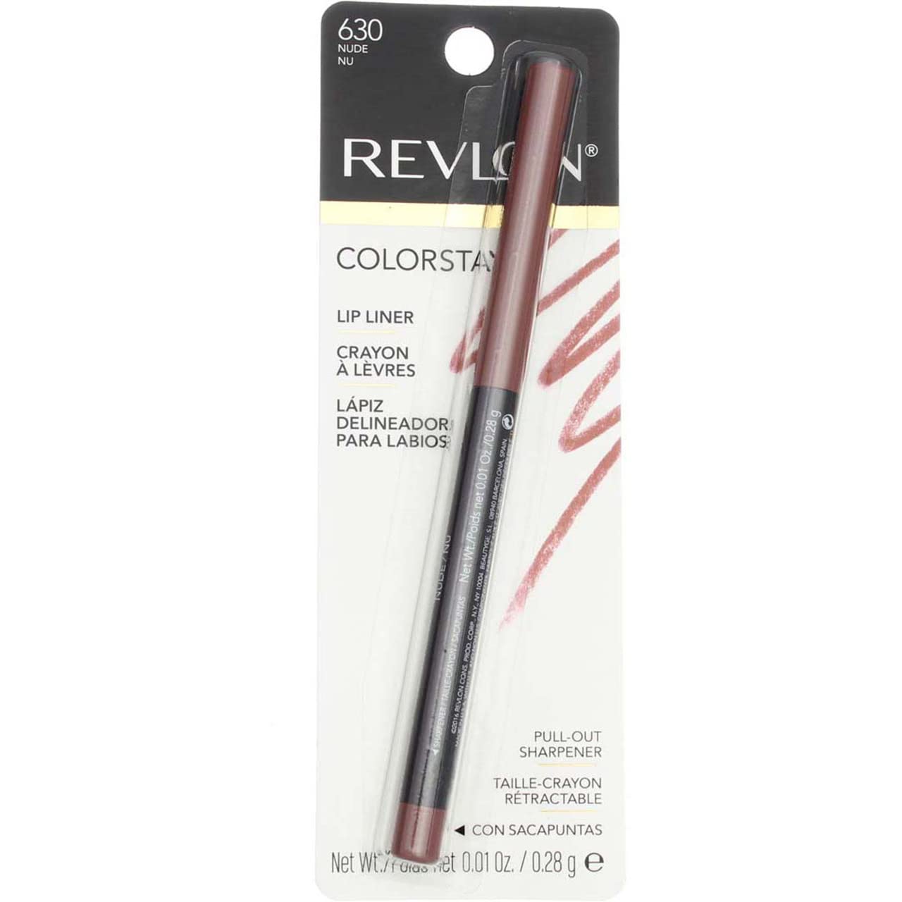 Delineador de Labios Revlon Nude 630 Colorstay 2 Piezas de 0.28 g C/U - Venta Internacional