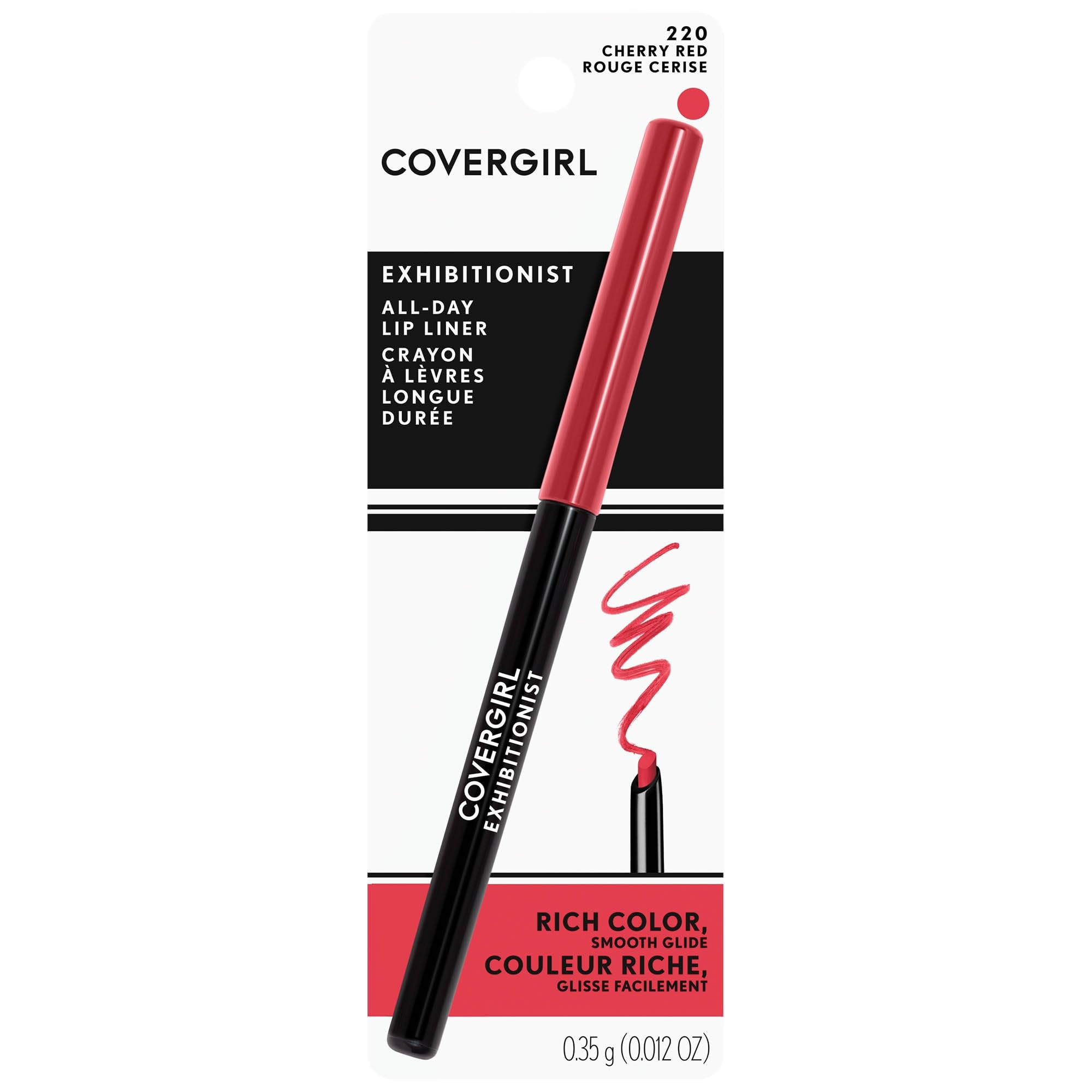 Foto 7 pulgar | Delineador De Labios Covergirl Exhibitionist Cherry Red 220 0.34 Ml (paquete De 2) - Venta Internacional.