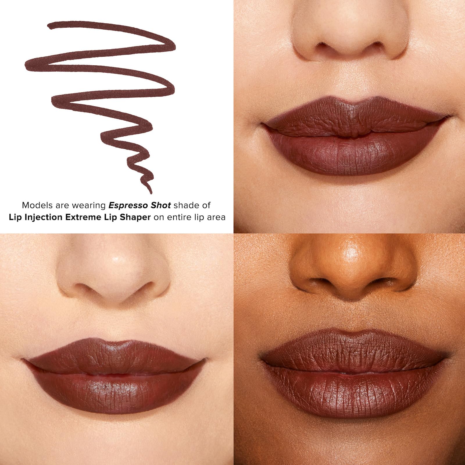 Foto 4 pulgar | Delineador De Labios Too Face Lip Injection Extreme Dark Chocolate - Venta Internacional.