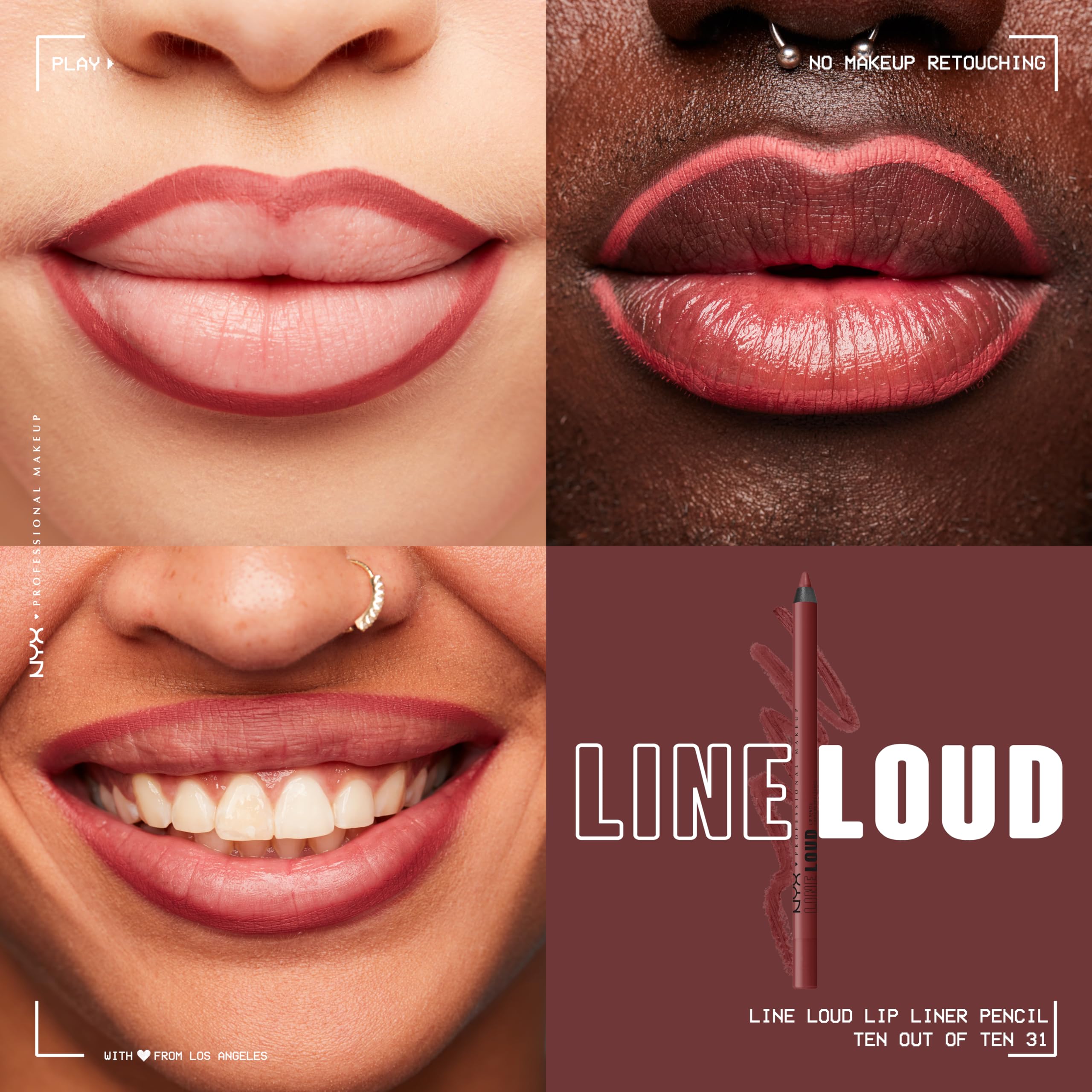 Foto 4 pulgar | Liner De Labios Nyx Professional Makeup Line Loud Too Blessed - Venta Internacional.