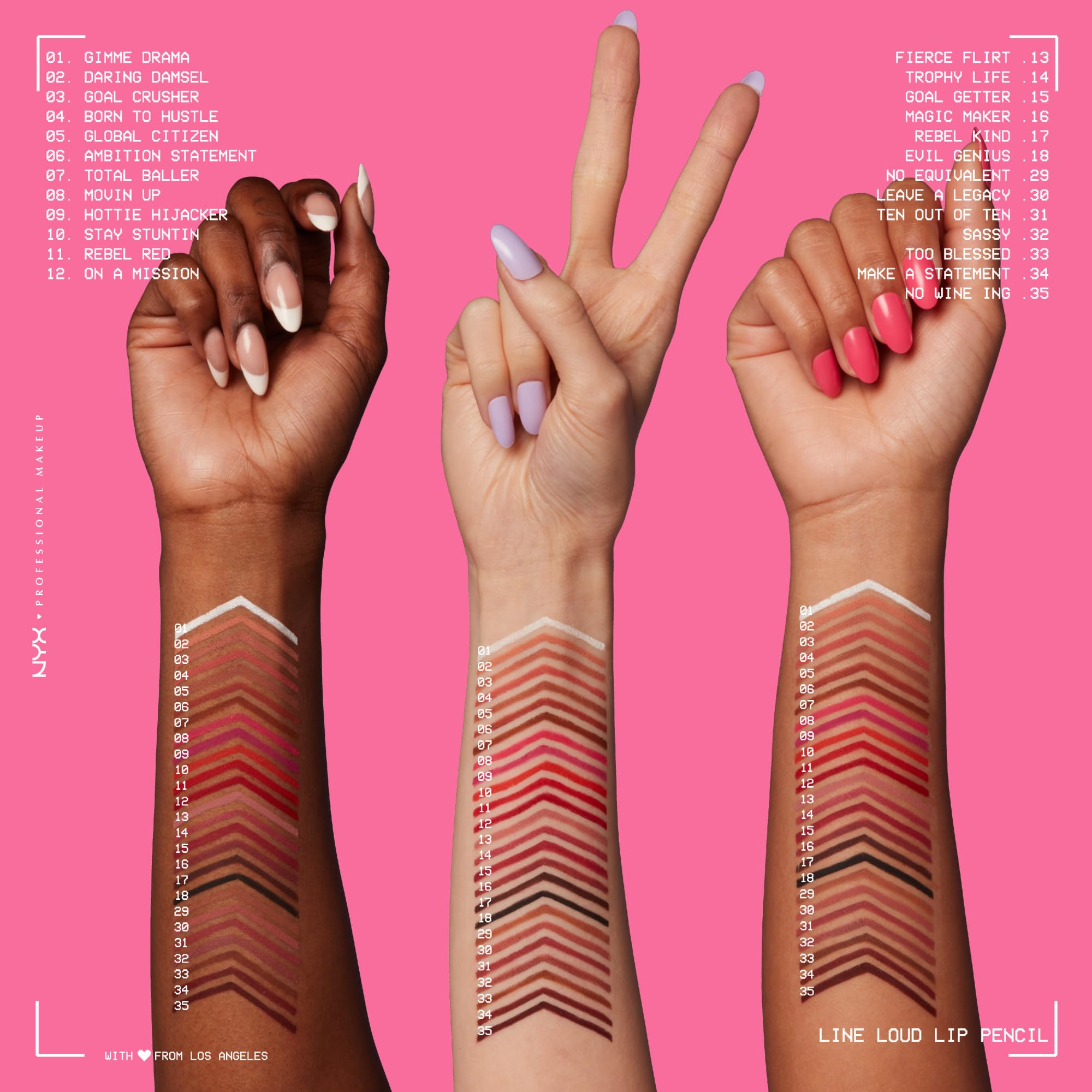 Foto 5 pulgar | Delineador De Labios Nyx Professional Makeup Line Loud Rebel Kind - Venta Internacional.