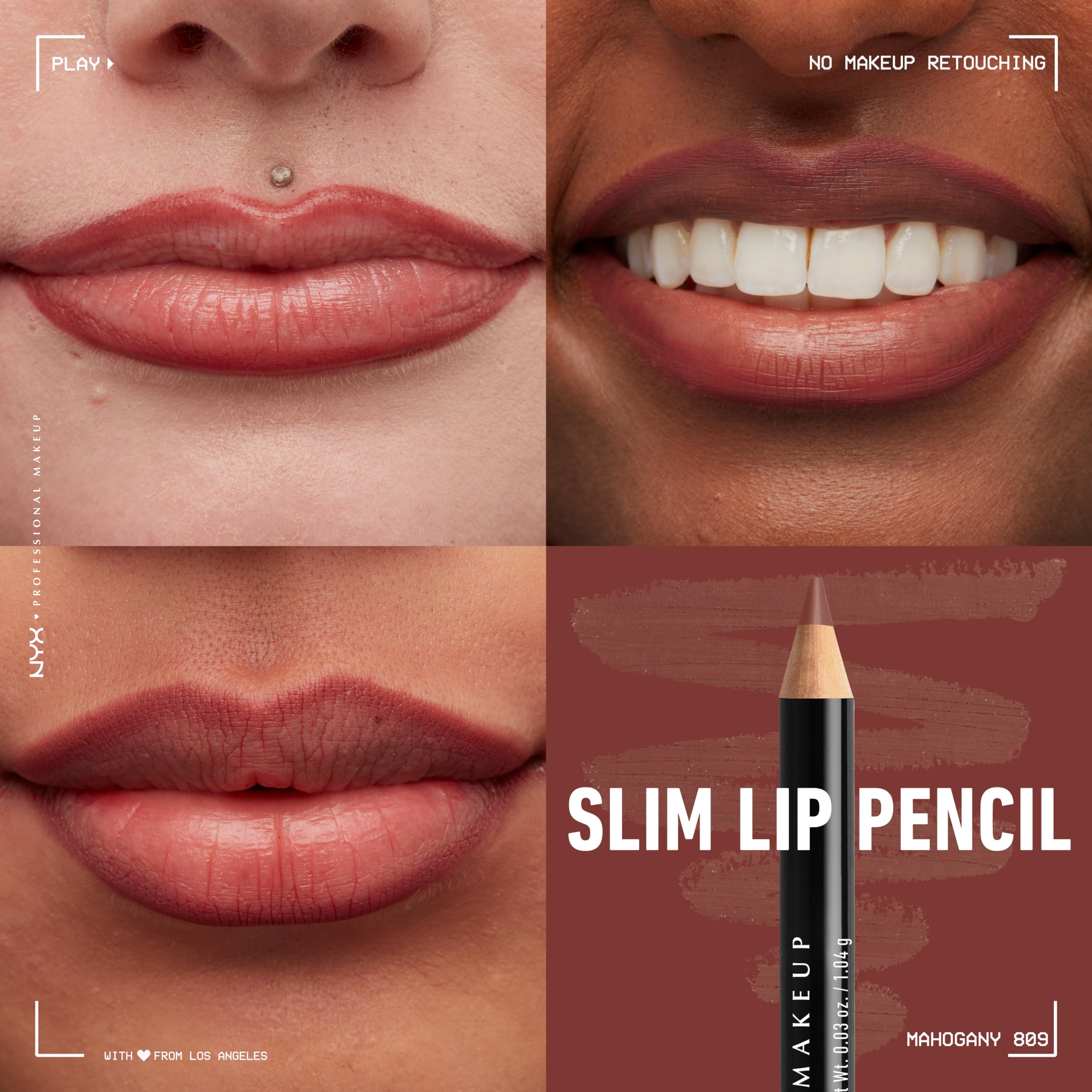 Foto 2 | Delineador De Labios Nyx Professional Makeup Slim Caoba - Venta Internacional.