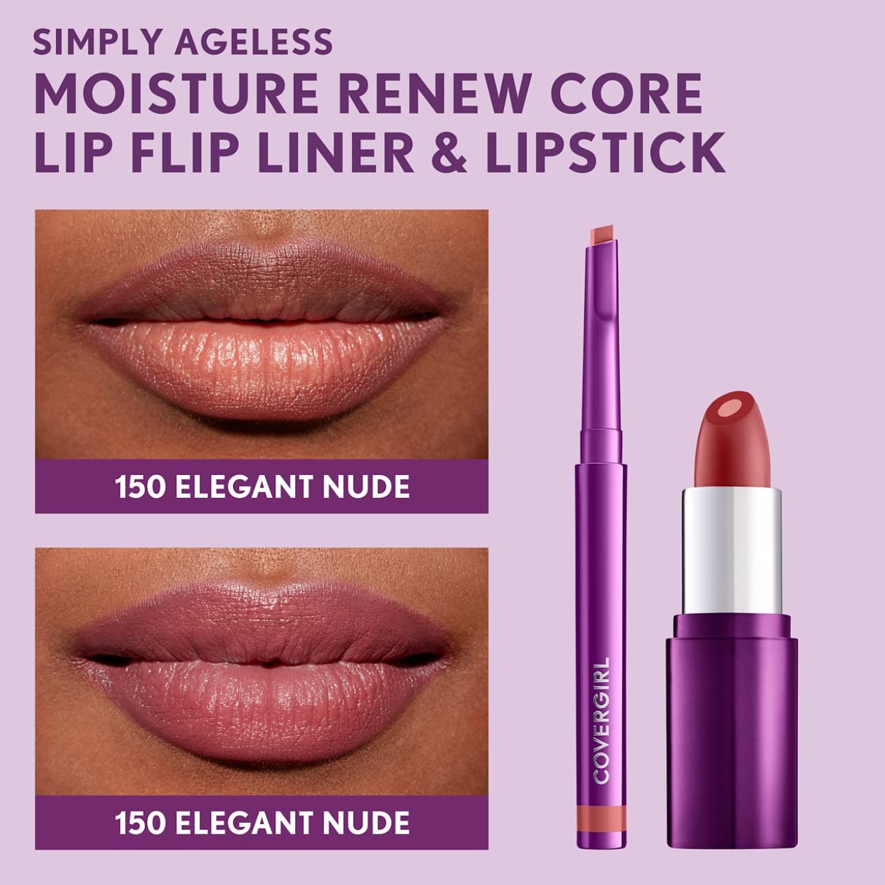 Foto 7 pulgar | Delineador De Labios Covergirl Simply Ageless Elegant Nude X1 - Venta Internacional.