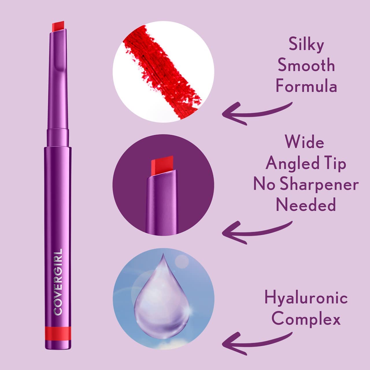 Foto 4 pulgar | Delineador De Labios Covergirl Simply Ageless Honest Berry X1 - Venta Internacional.