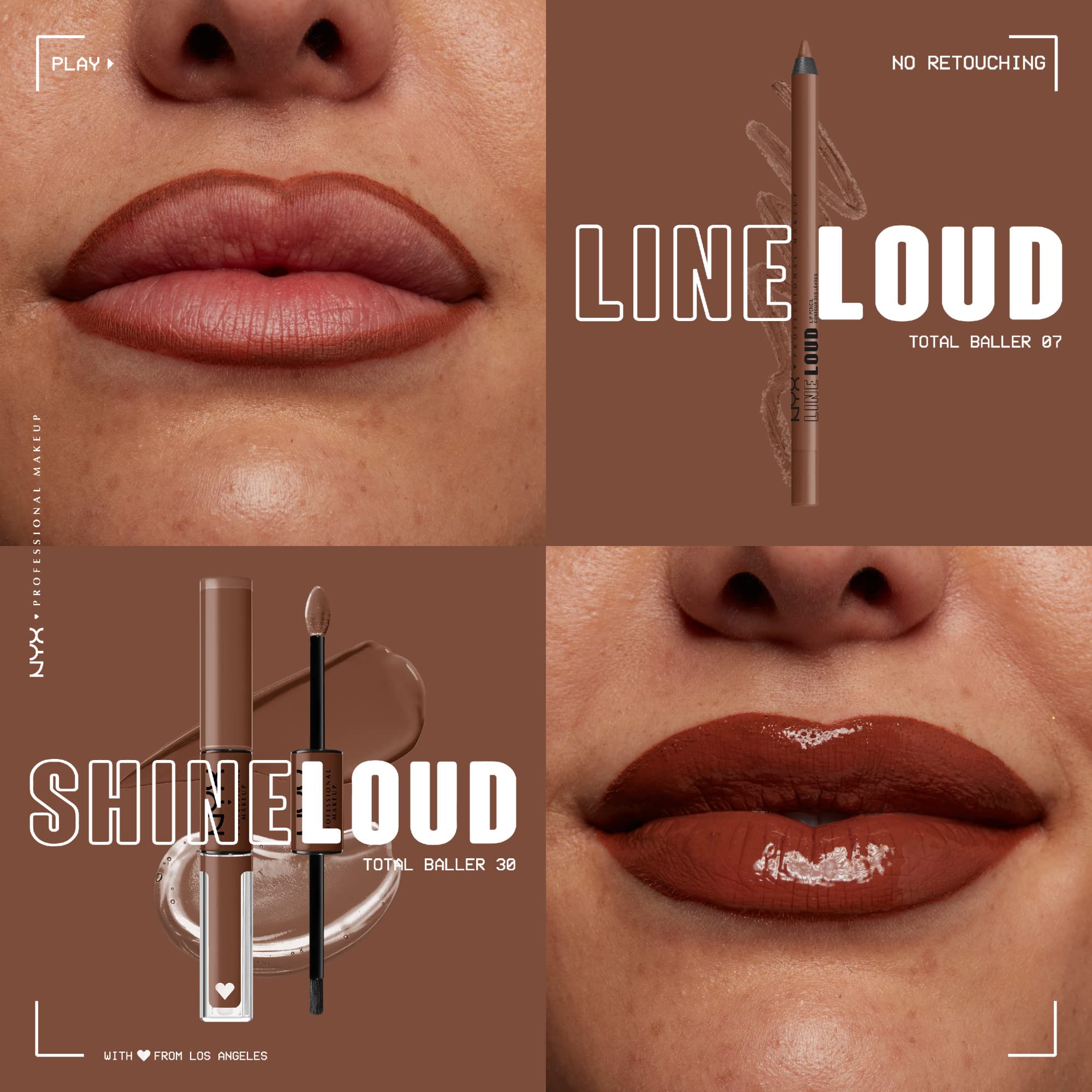 Foto 4 pulgar | Delineador De Labios Nyx Professional Makeup Line Loud Total Baller - Venta Internacional.