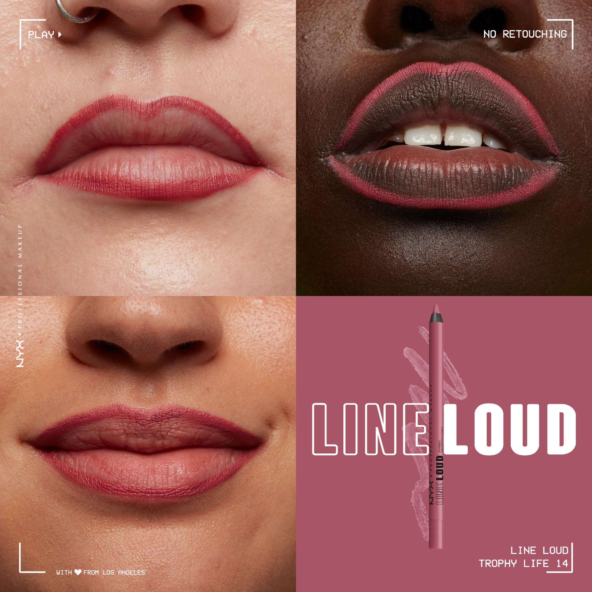 Foto 4 pulgar | Delineador De Labios Nyx Professional Makeup Line Loud Trophy Life - Venta Internacional.