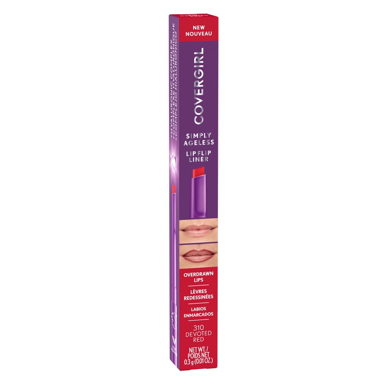 Foto 3 pulgar | Delineador De Labios Covergirl Simply Ageless Devoted Red - Venta Internacional.