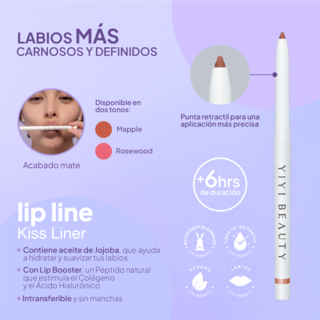 Foto 5 | Delineador de labios Kiss Liner Rosewood de YIYI BEAUTY para Labios Carnosos y Definidos