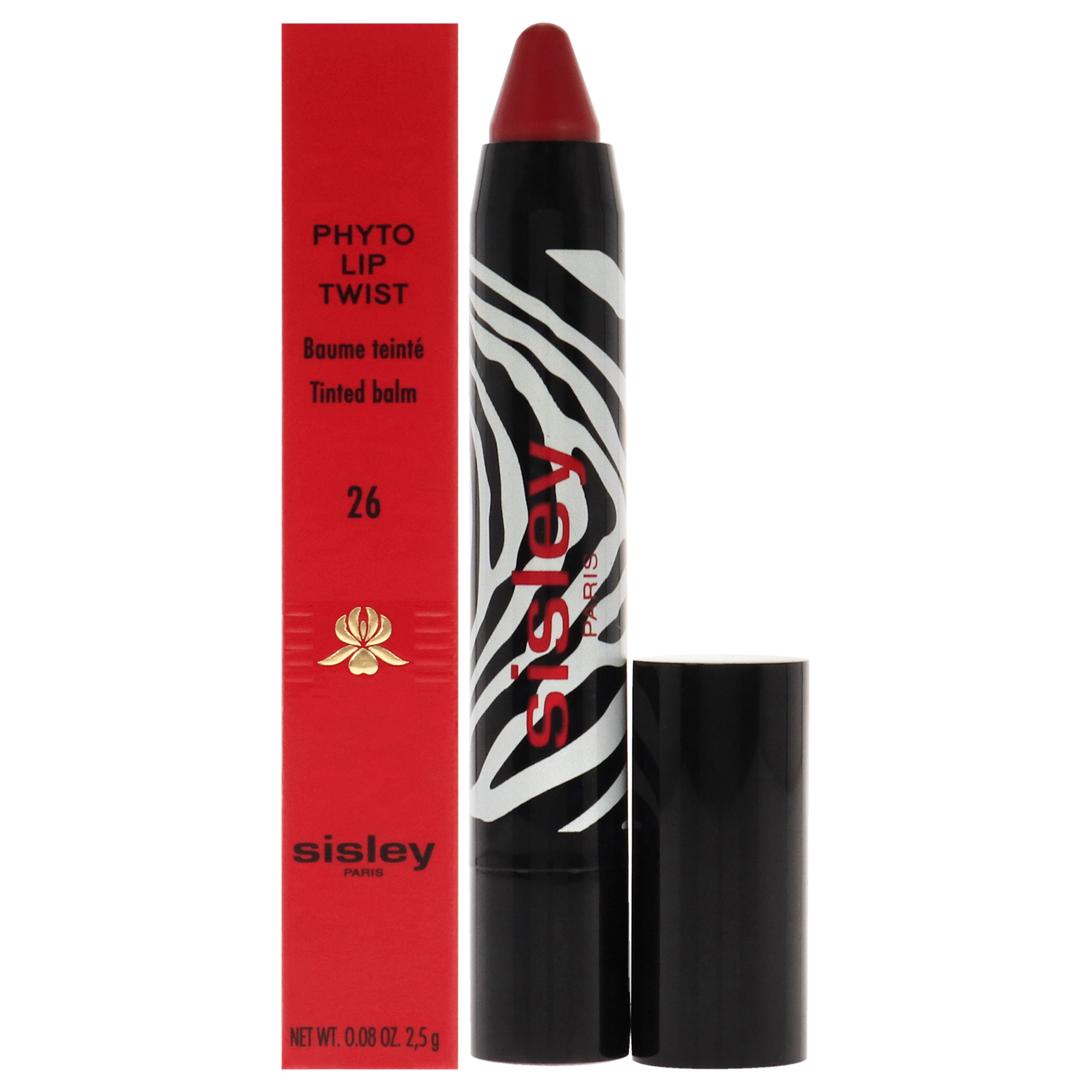 Lápiz Labial Sisley Phyto Lip Twist 26 True Red Para Mujer, 2,5 Ml - Venta Internacional.