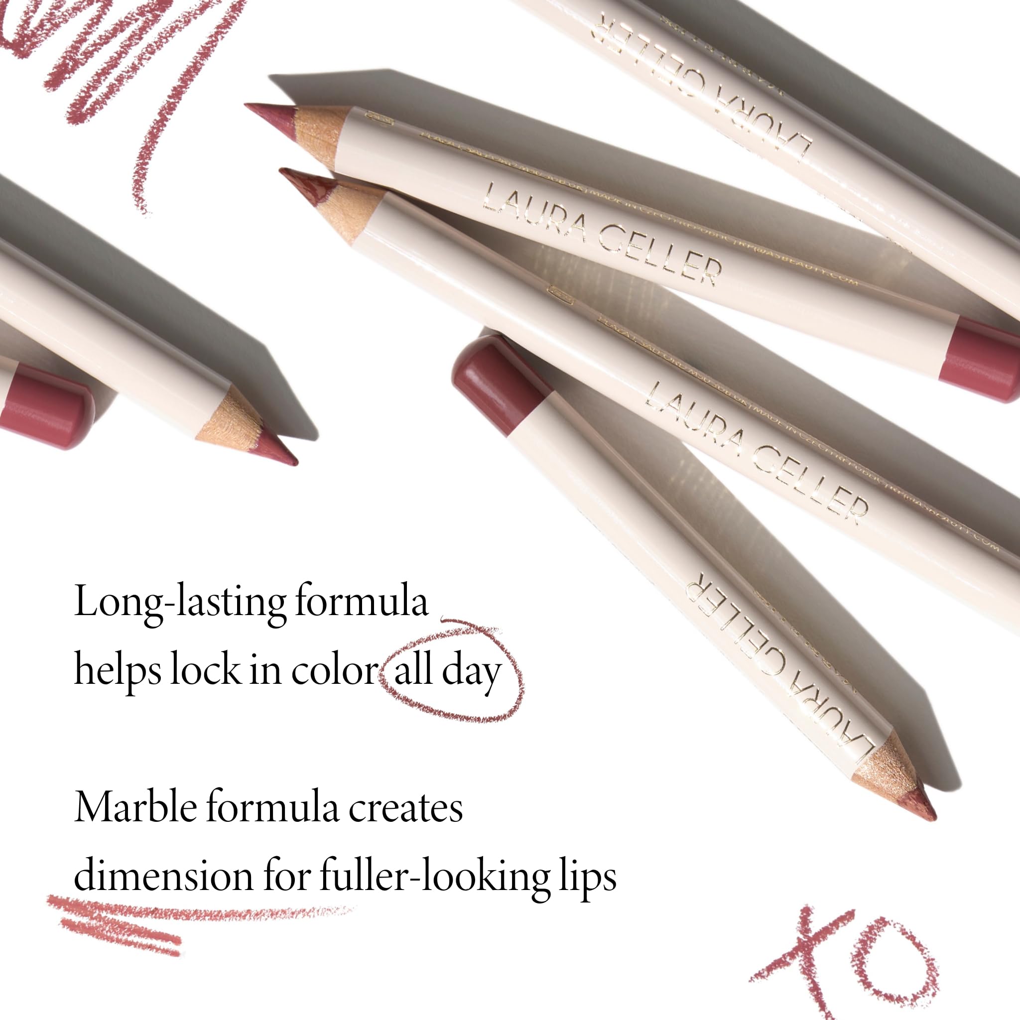 Foto 3 pulgar | Delineador De Labios Laura Geller New York Marble Lips Romantic Rose - Venta Internacional.