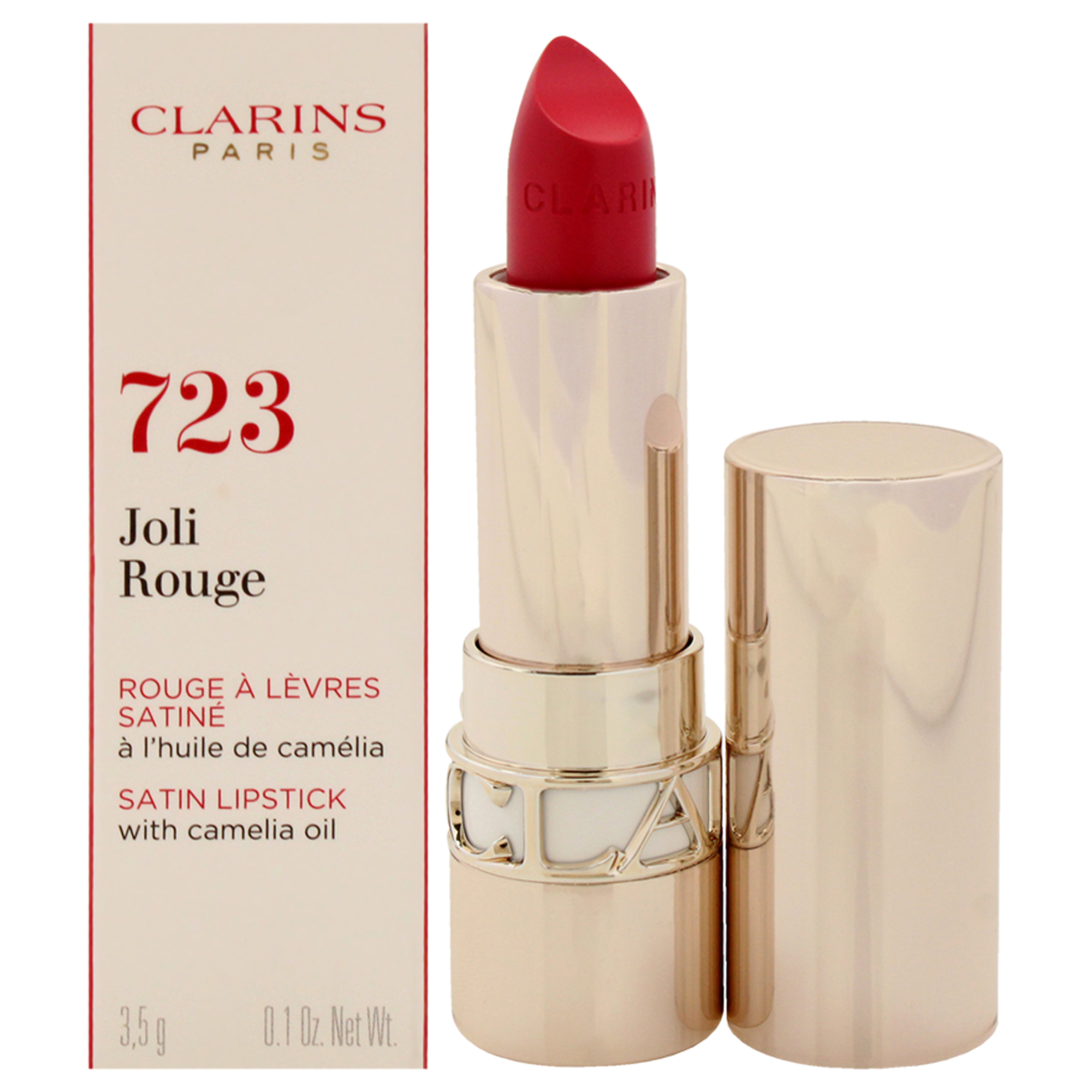 Lápiz Labial Clarins Joli Satin 723 Raspberry Para Mujer, 3 Ml - Venta Internacional.