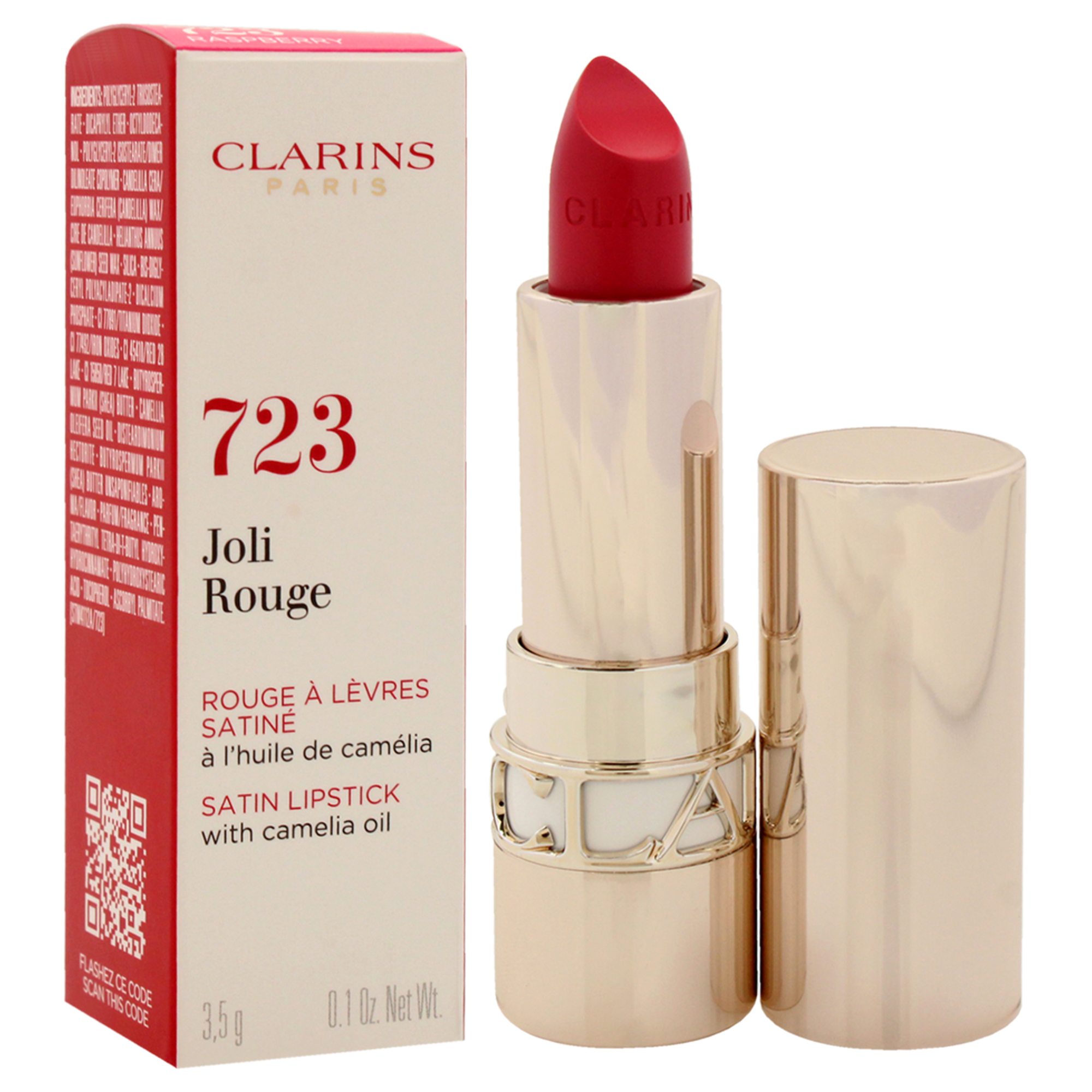 Foto 4 pulgar | Lápiz Labial Clarins Joli Satin 723 Raspberry Para Mujer, 3 Ml - Venta Internacional.