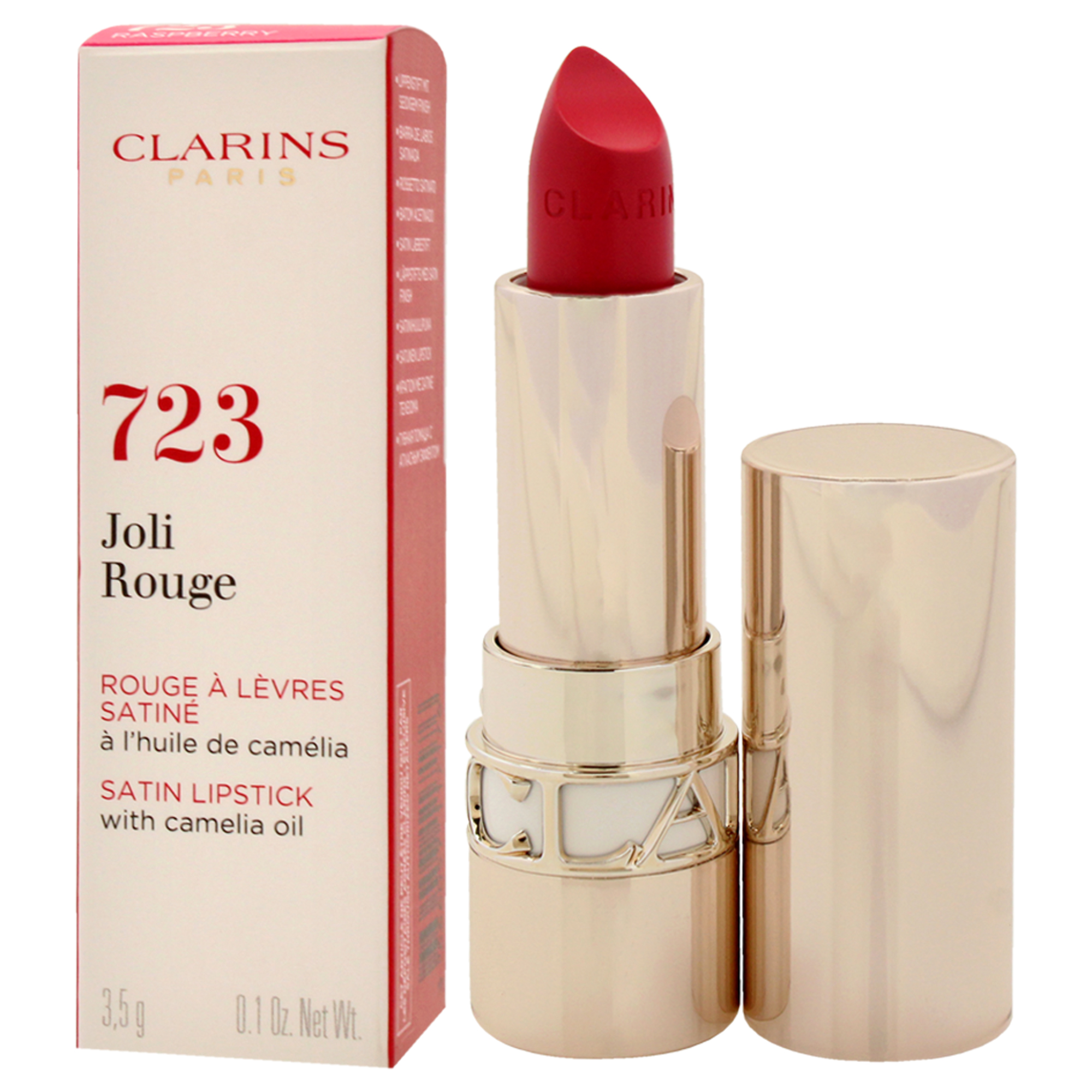 Foto 5 pulgar | Lápiz Labial Clarins Joli Satin 723 Raspberry Para Mujer, 3 Ml - Venta Internacional.