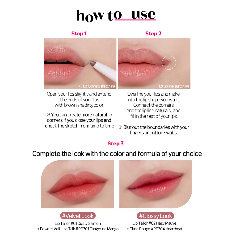Foto 6 | Lápiz De Labios Etude Lip Tailor Hazy Mauve Con Delineador Incorporado 0,8 G - Venta Internacional.