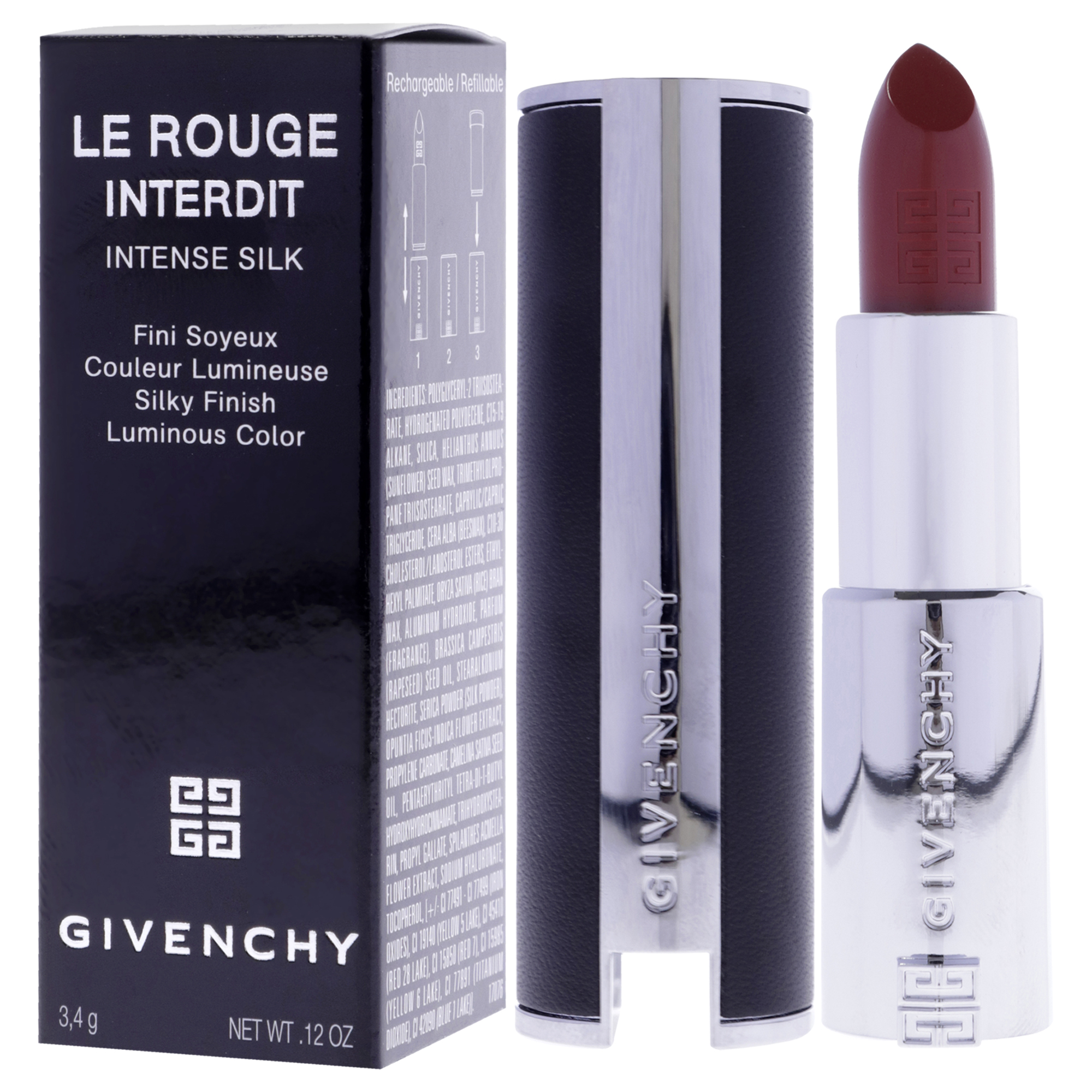 Foto 5 pulgar | Lápiz Labial Givenchy Le 333 L'interdit, Recargable, 3,5 Ml - Venta Internacional.