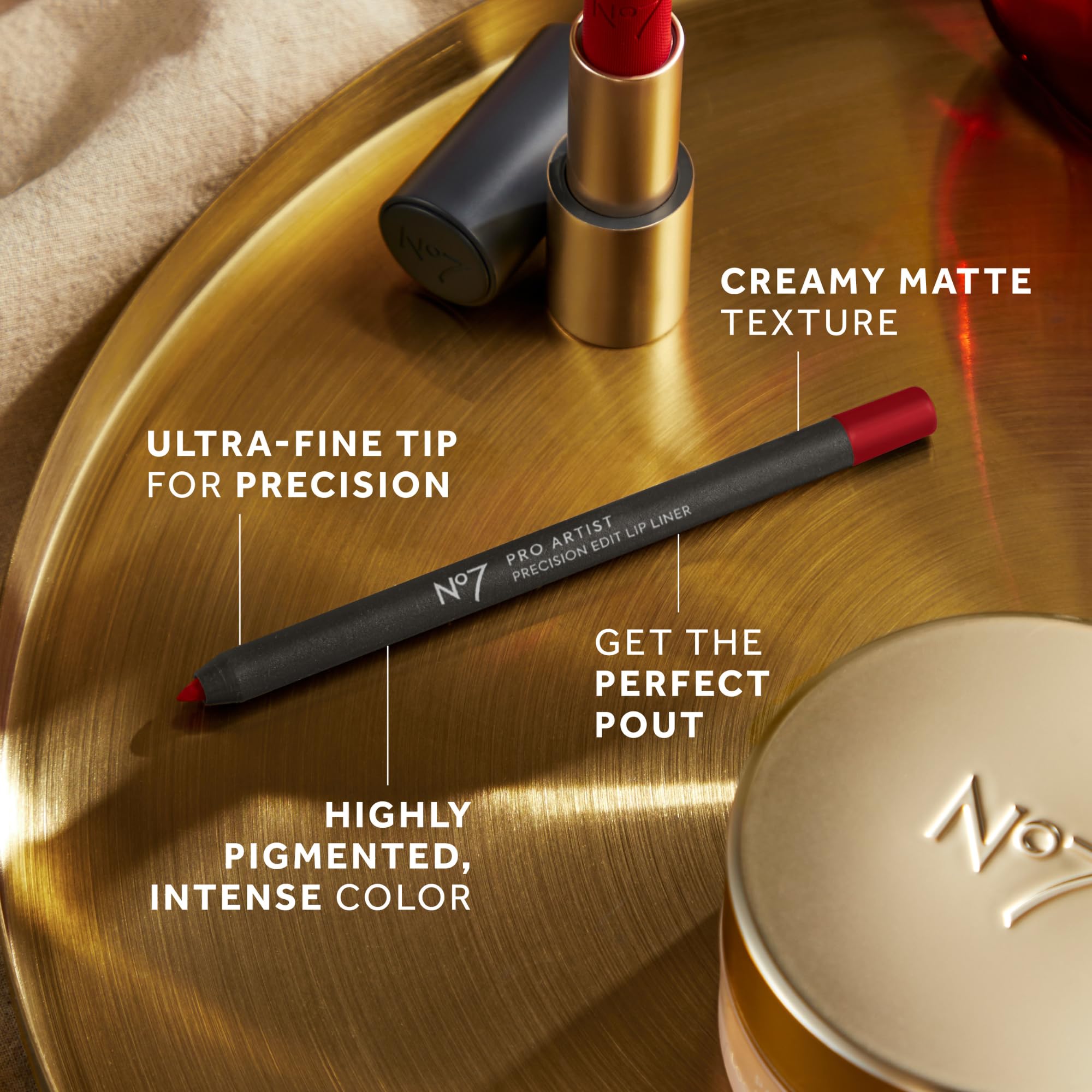 Foto 6 pulgar | Delineador De Labios No7 Pro Artist Precision Edit Creamy Matte Nude - Venta Internacional.