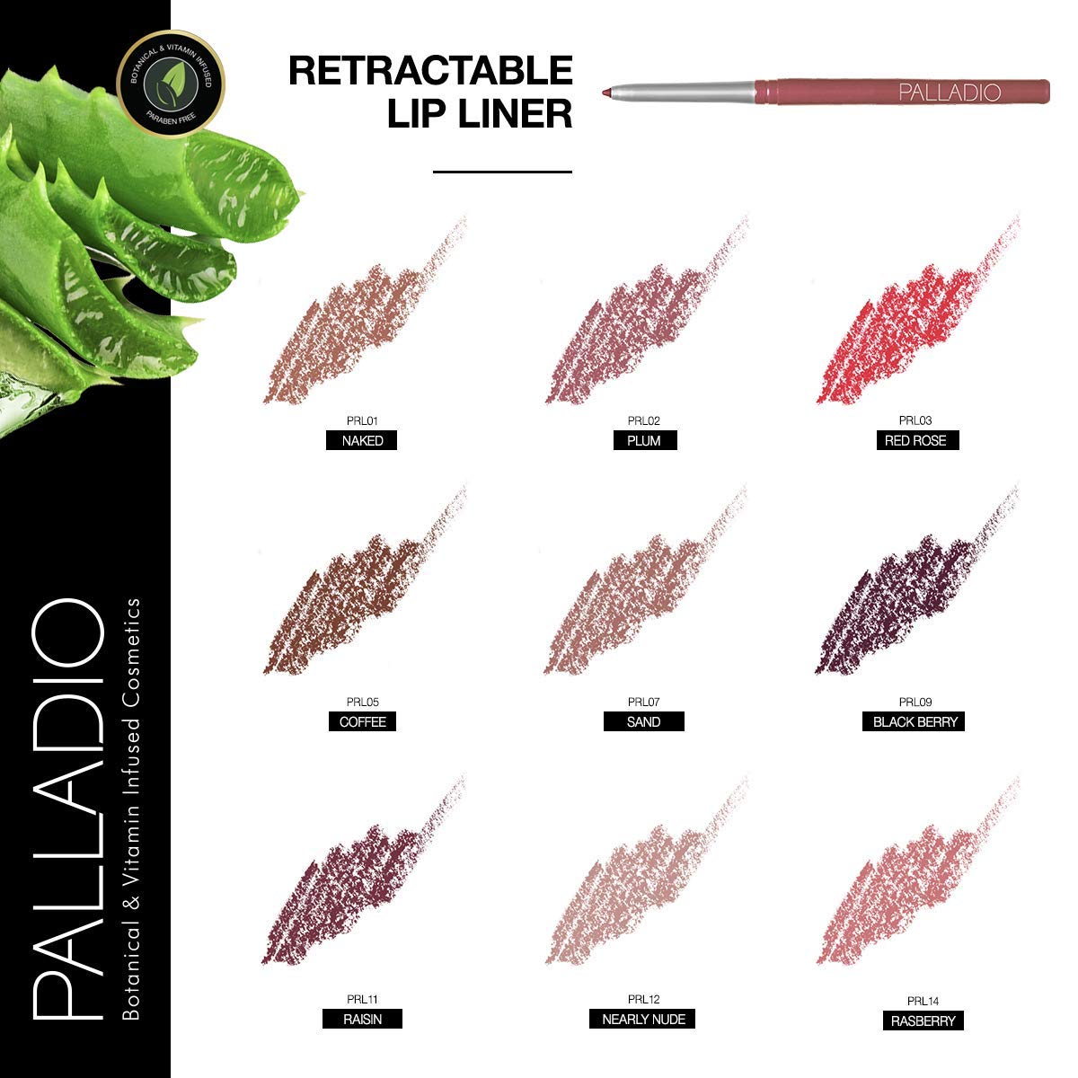 Foto 7 pulgar | Delineador De Labios Palladio Retráctil, Impermeable, De Alta Pigmentación, Color Ciruela - Venta Internacional.