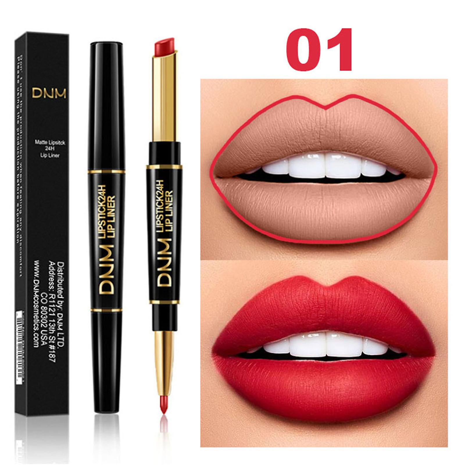Foto 3 pulgar | Lápiz Labial Mate Huoguo Impermeable De Larga Duración Con Delineador De Labios - Venta Internacional.