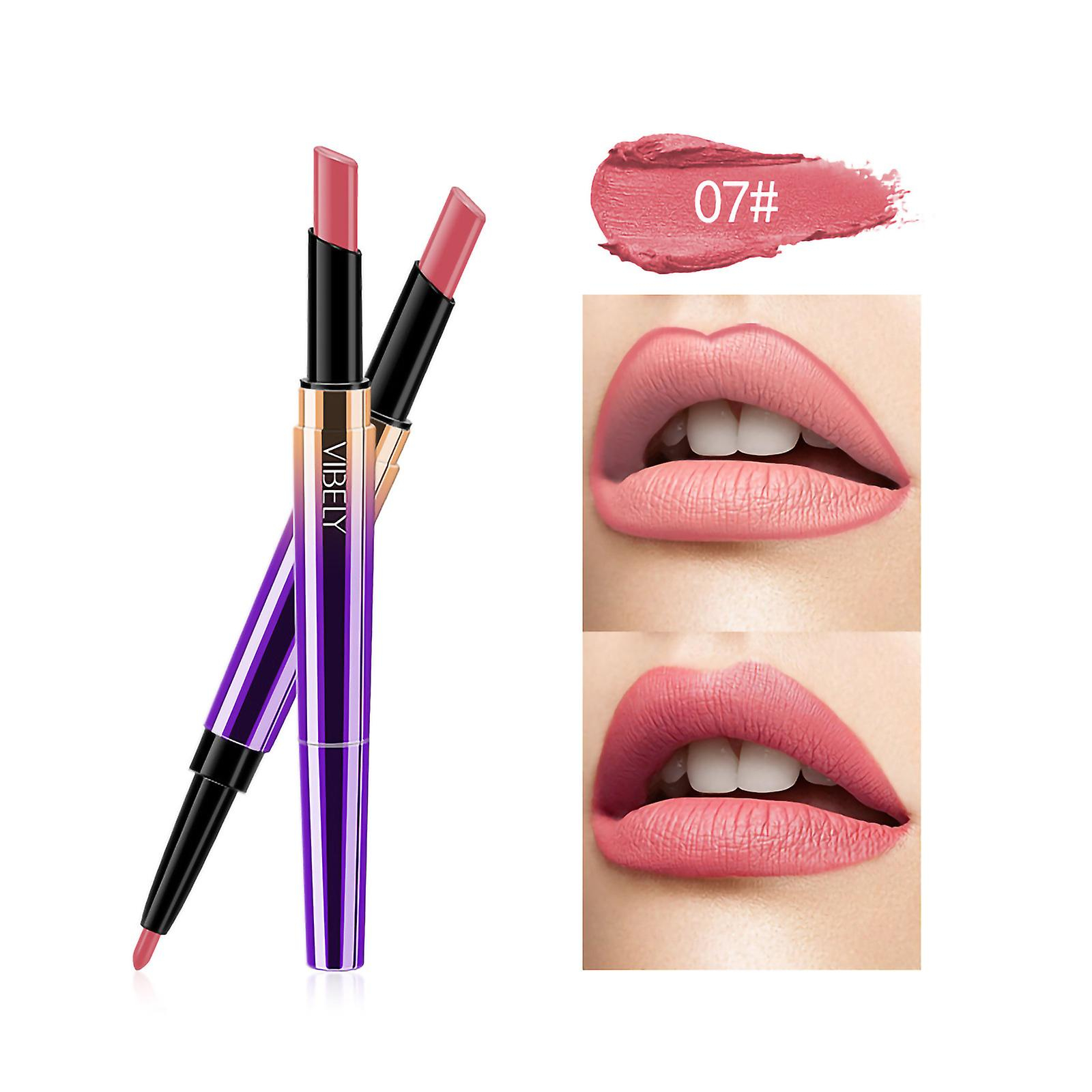 Foto 2 | Lápiz Labial Mate  Delineador De Labios De Doble Punta Huoguo - Venta Internacional.