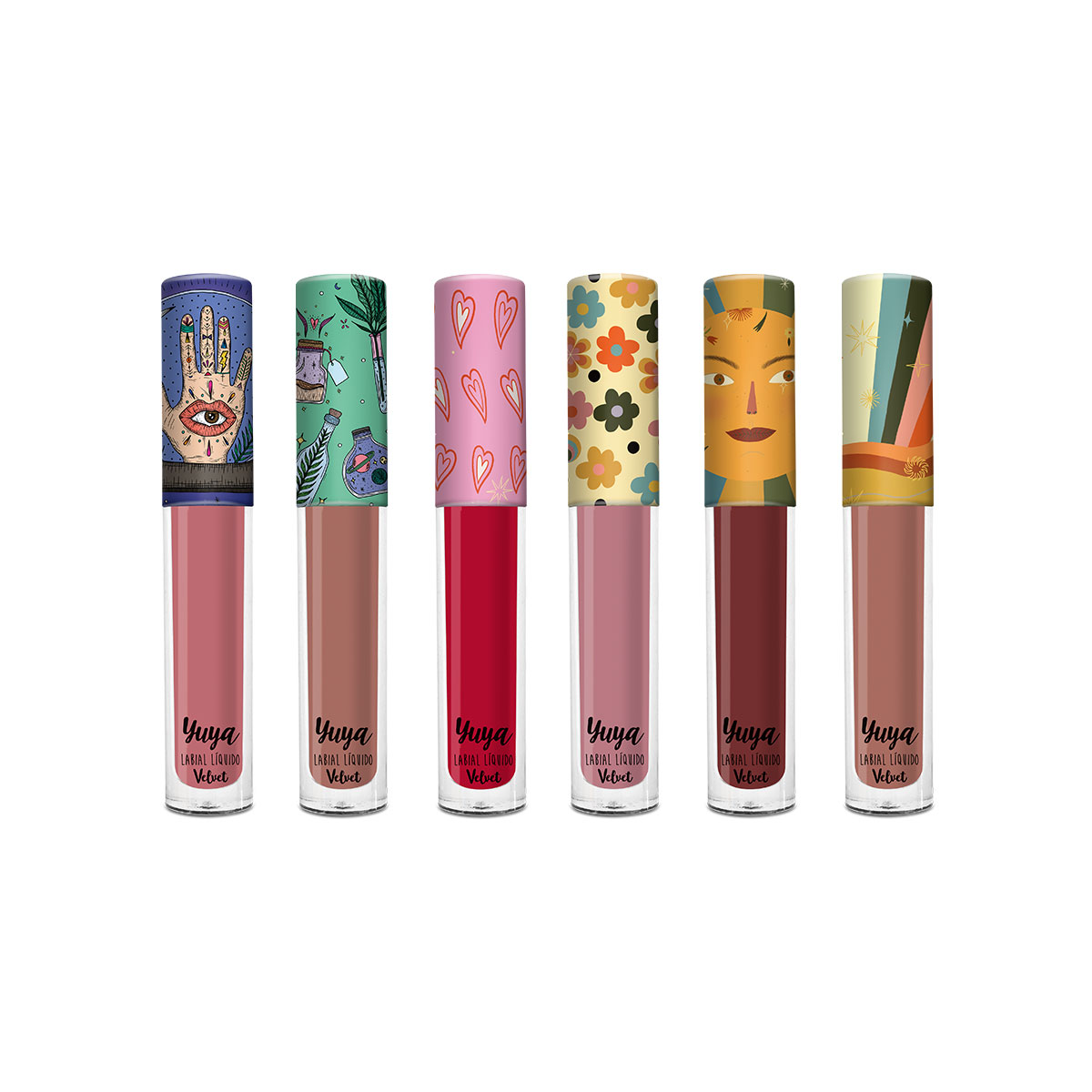 Paquete 6 Labiales Yuya Velvet