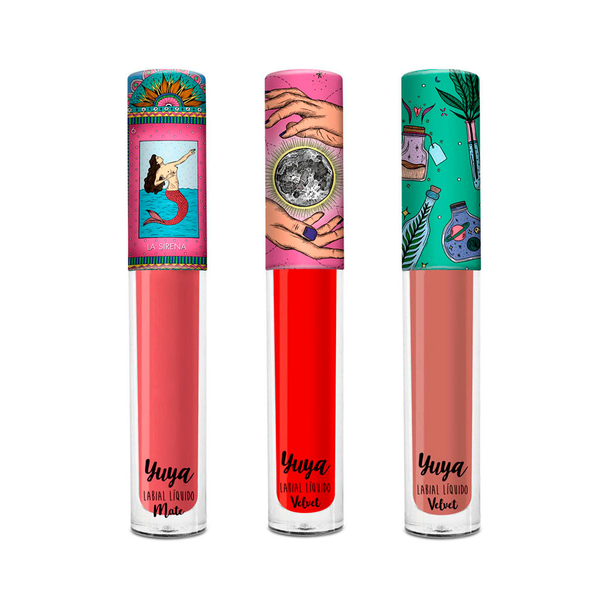 Yuya - Paquete 3 Labiales Líquidos Mate (sirena, Rame, Te Quiero)