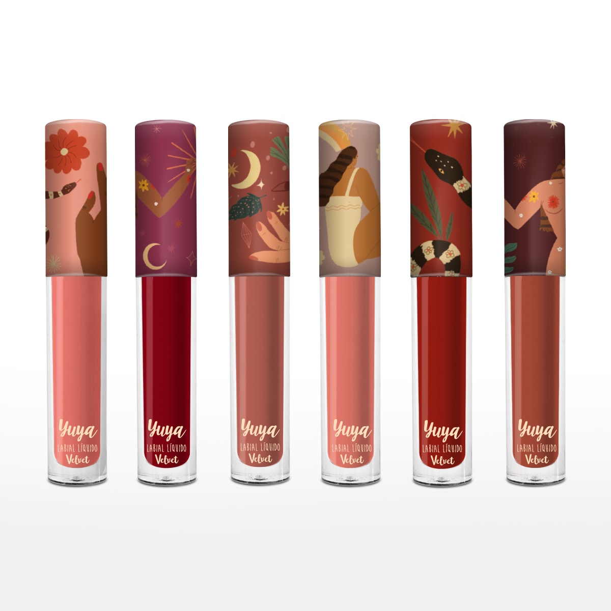 Set de Labiales Velvet Yuya Varios colores  6 Piezas $412