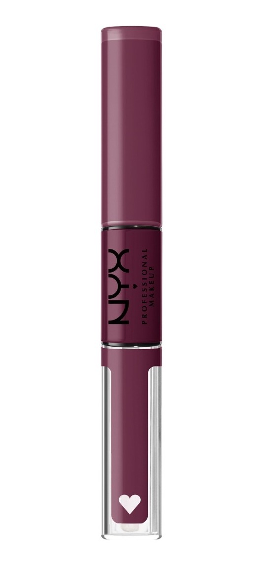 Labial Líquido NYX color Púrpura Shine Loud Vegano de Larga Duración Make It Work