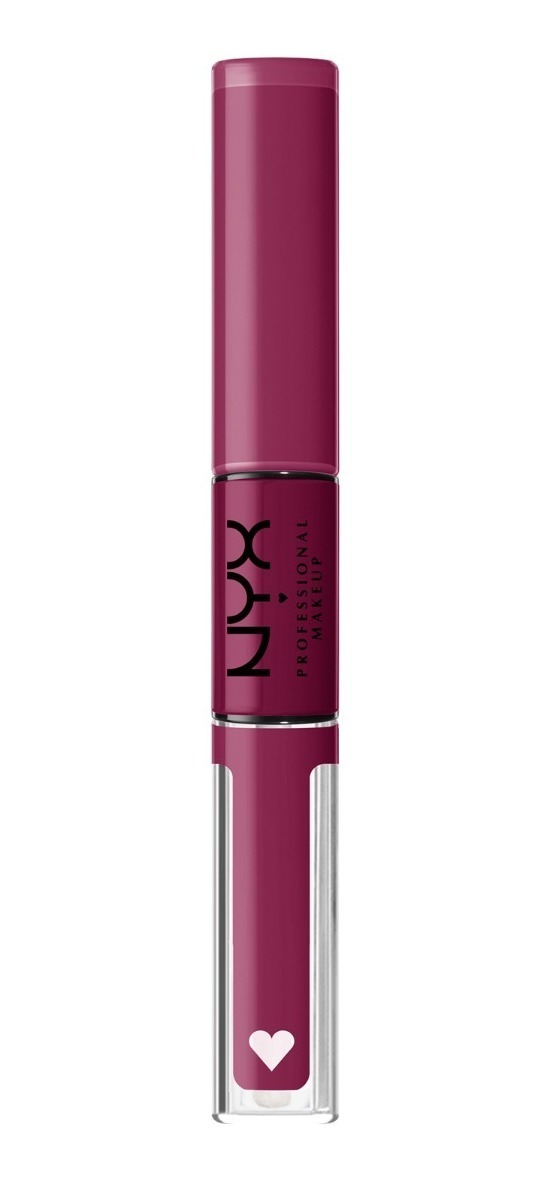 Labial Líquido NYX color Púrpura Shine Loud Vegano de Larga Duración In Charge