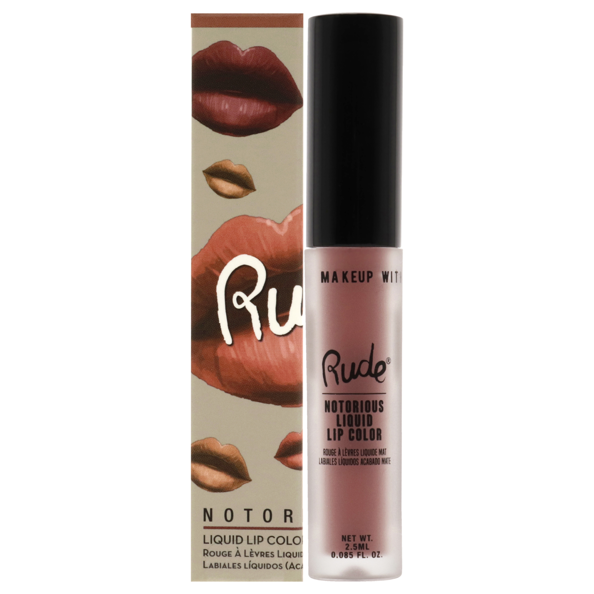 Foto 2 pulgar | Notorious Rich Long Liquid Lip Color - Obscene Gesture Rude Cosmetics Brown Colour