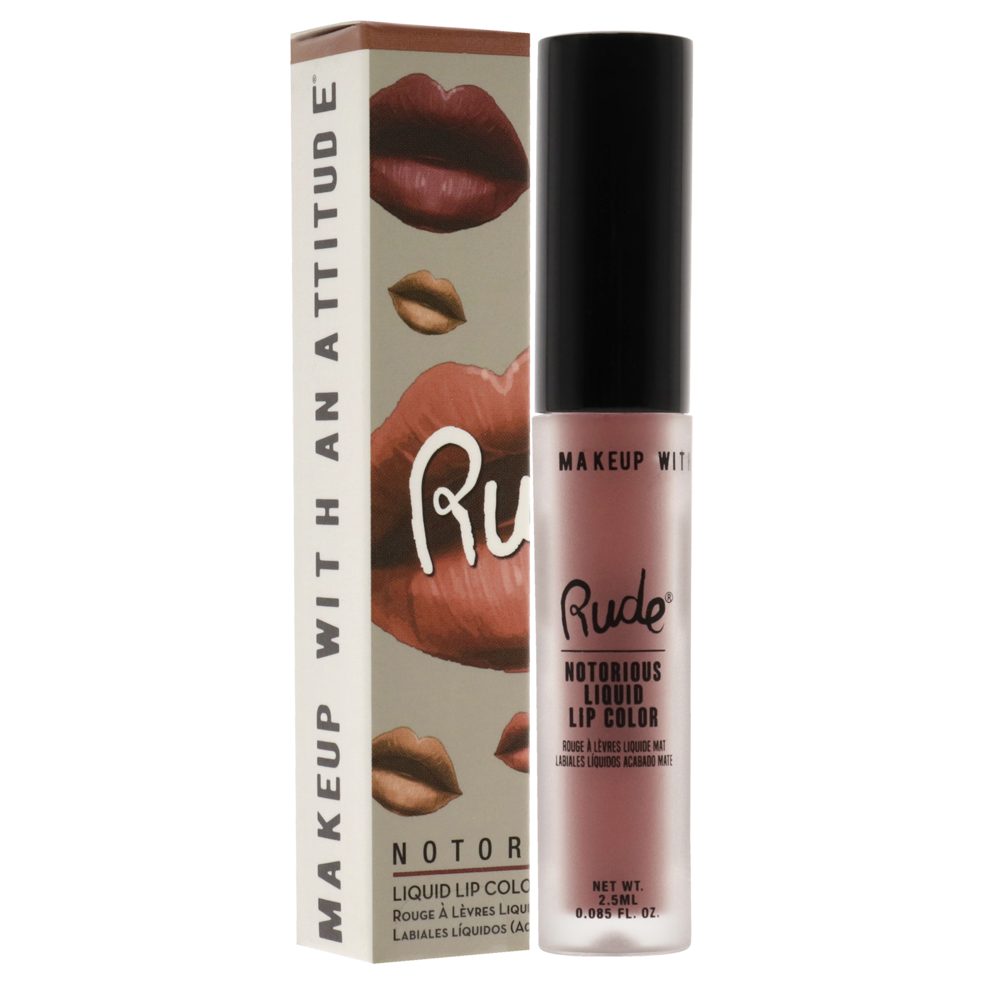 Foto 4 pulgar | Notorious Rich Long Liquid Lip Color - Obscene Gesture Rude Cosmetics Brown Colour