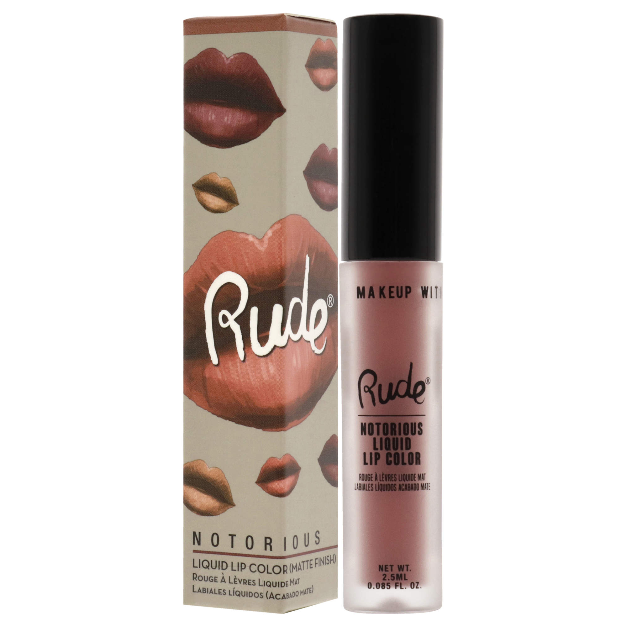 Foto 5 pulgar | Notorious Rich Long Liquid Lip Color - Obscene Gesture Rude Cosmetics Brown Colour