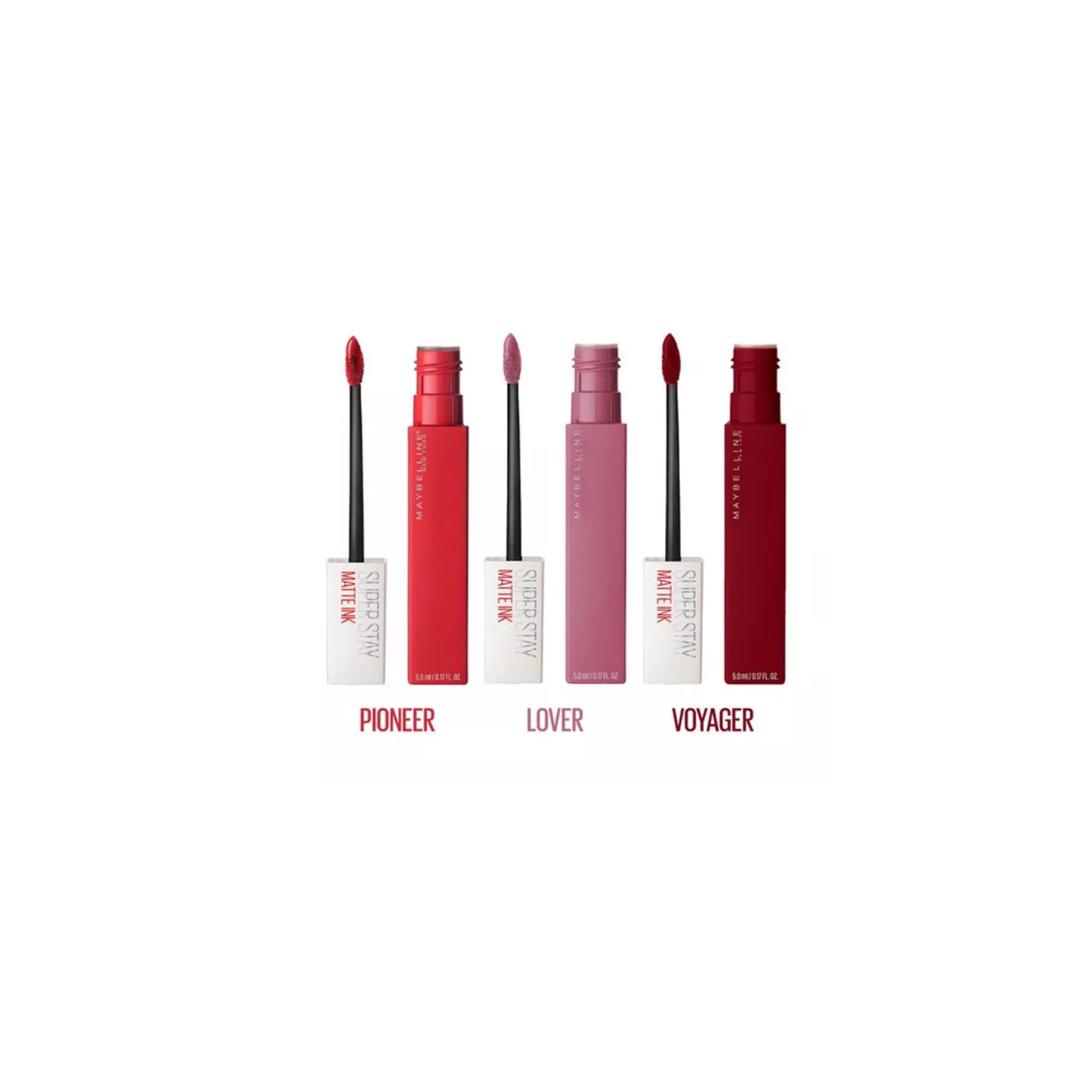 Foto 4 pulgar | Kit 3 Labiales Maybelline 5 ML Acabado Mate color Variado