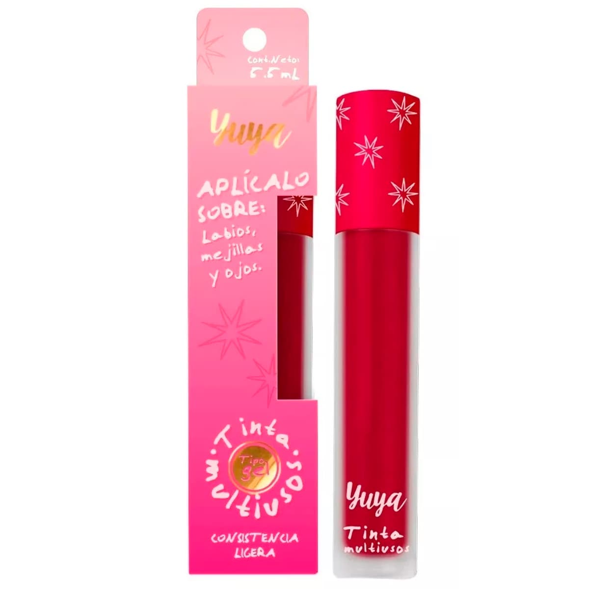 Tinta Multiusos Yuya Vino para Labios Mejillas y Ojos 5.5 ml $284