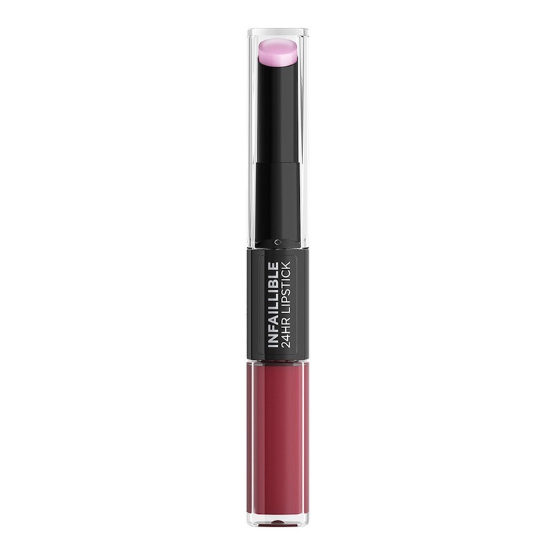 Lipstick Infallible L'Oréal Paris 24hr X3 Dos Pasos, 302 Rose Eternite