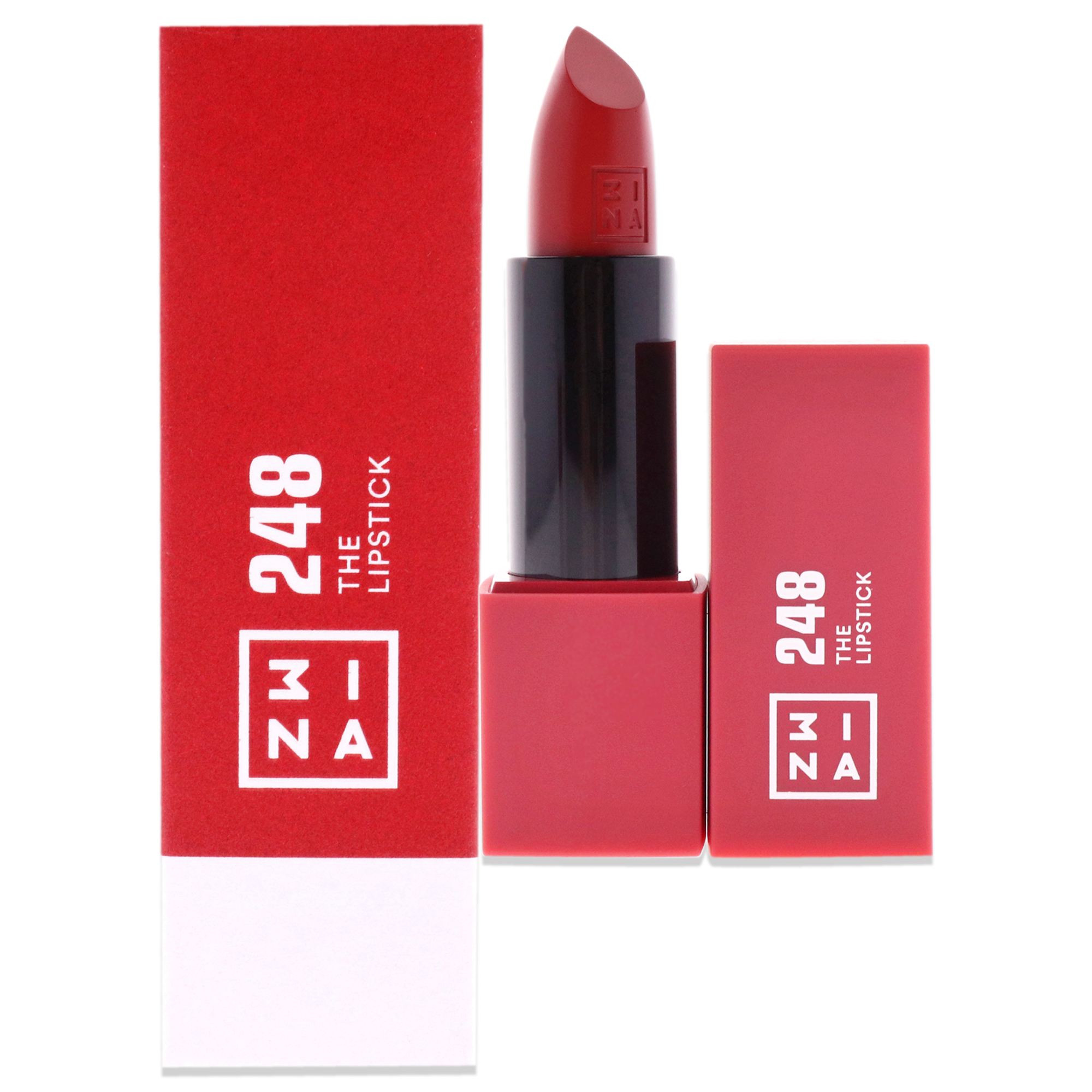 Labial 3ina 248 Rojo Oscur Acabado Mate y Brillante