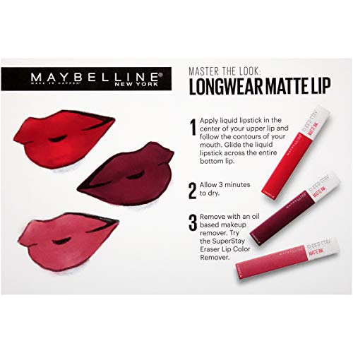 Foto 4 pulgar | Venta Internacional - Set de Lápiz Labial Líquido Maybelline Superstay 3 Piezas