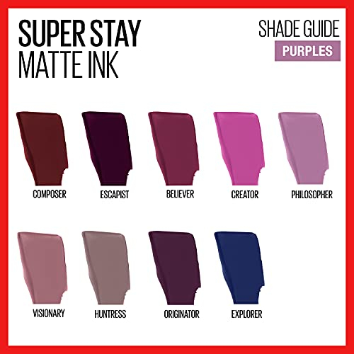 Foto 7 pulgar | Venta Internacional -  Labial Líquido Maybelline New York Superstay Lápiz de Tinta Mate Creyente 0.17 Onzas