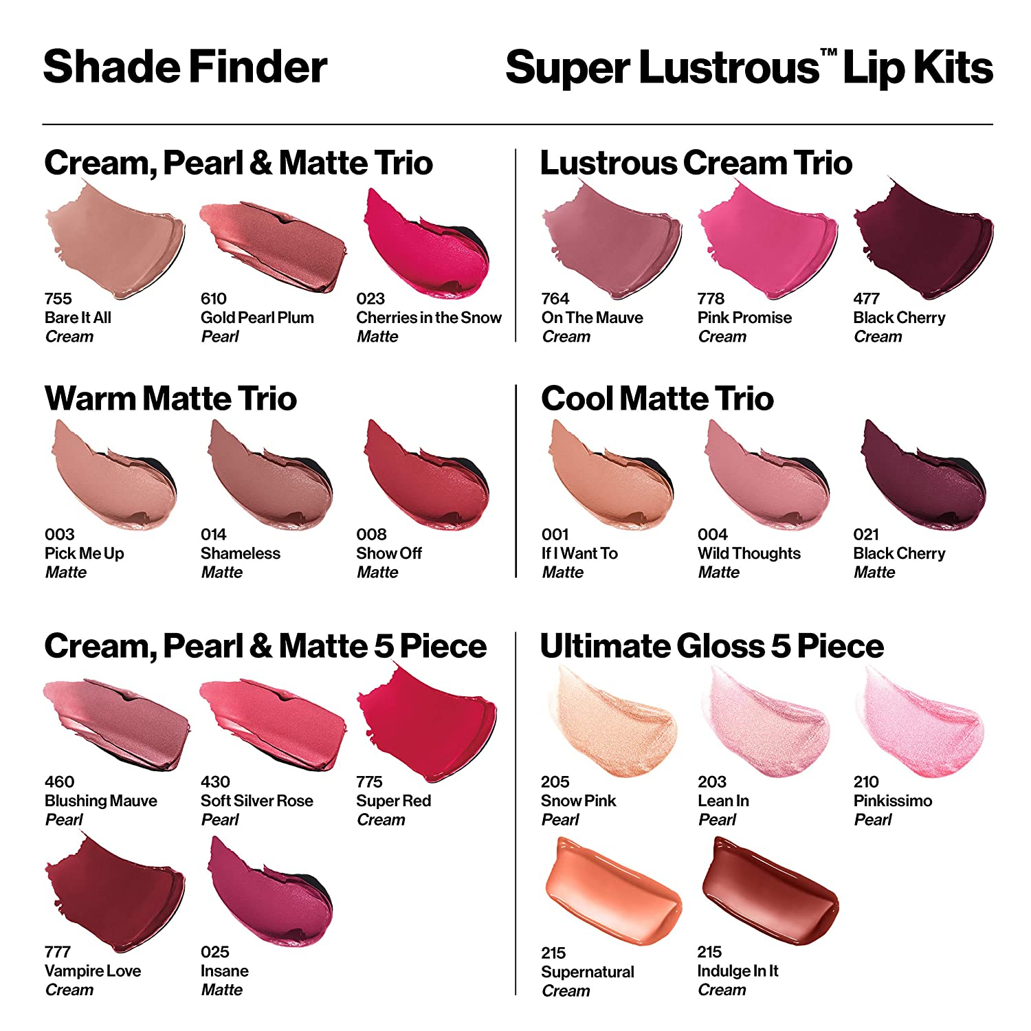 Foto 5 pulgar | Venta Internacional - Lápiz Labial Super Lustrous Juego de 3 Colores de Labios Multiacabado Crema Perlado y Mate