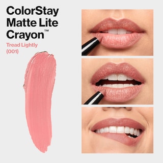 Foto 3 | Lápiz Labial Revlon Colorstay Matte Lite Crayon 001 Tread Lightly - Venta Internacional.