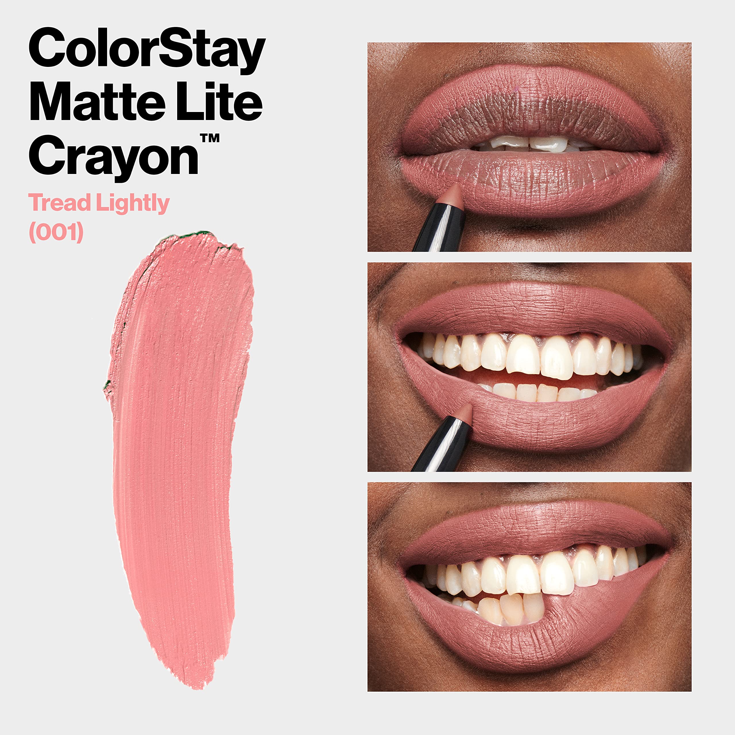 Foto 5 | Lápiz Labial Revlon Colorstay Matte Lite Crayon 001 Tread Lightly - Venta Internacional.